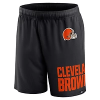 Short Clincher Fanatics noir pour hommes des Cleveland Browns