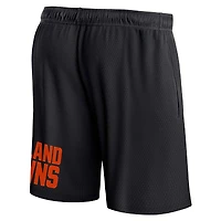 Short Clincher Fanatics noir pour hommes des Cleveland Browns