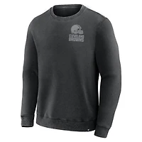 Men's Fanatics Black Cleveland Browns Deep Route Pullover Sweatshirt