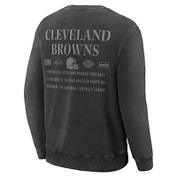 Men's Fanatics Black Cleveland Browns Deep Route Pullover Sweatshirt