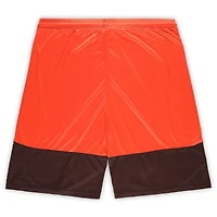 Short de lancement Fanatics marron/orange pour hommes Cleveland Browns Big & Tall