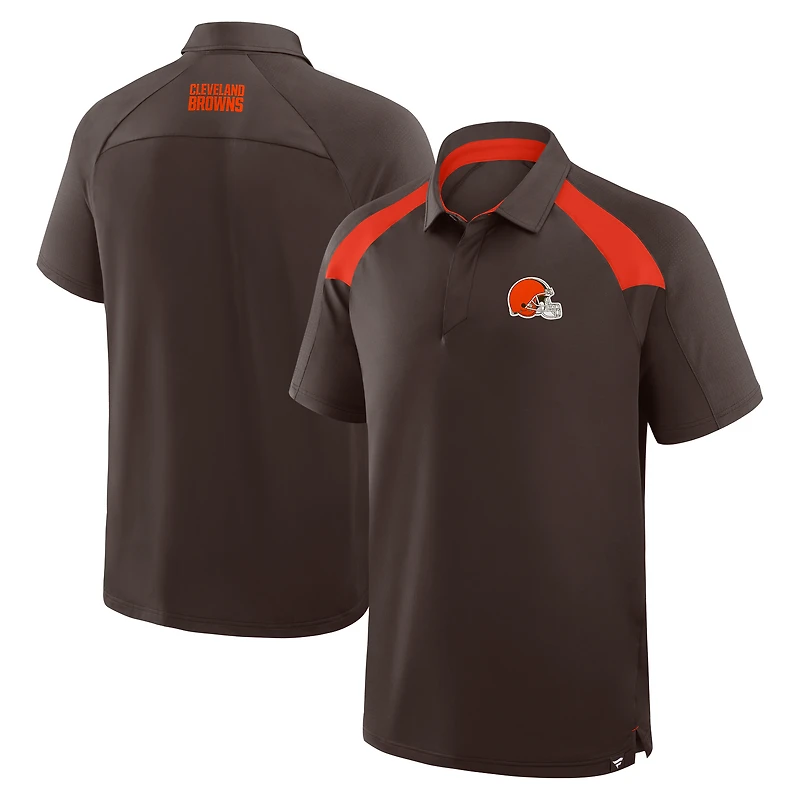 Polo raglan marron Fanatics pour homme des Cleveland Browns