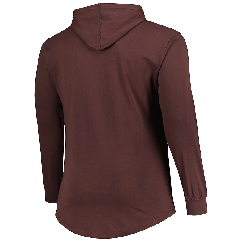 Sweat à capuche Fanatics pour hommes marron Cleveland Browns Big & Tall Front Runner