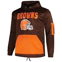 Sweat à capuche Fanatics marron Cleveland Browns Big & Tall pour hommes