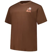Men's Fanatics Brown Cleveland Browns Big & Tall Throwback Logo T-Shirt