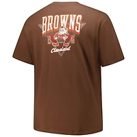 Men's Fanatics Brown Cleveland Browns Big & Tall Throwback Logo T-Shirt