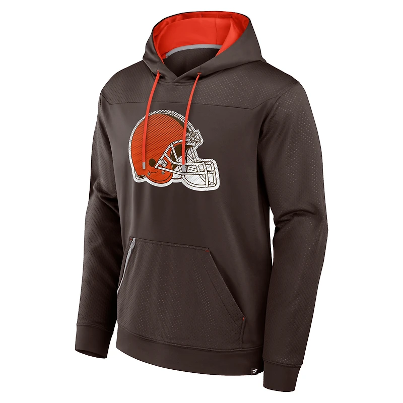 Sweat à capuche en polaire marron Cleveland Browns Defender Fanatics pour homme