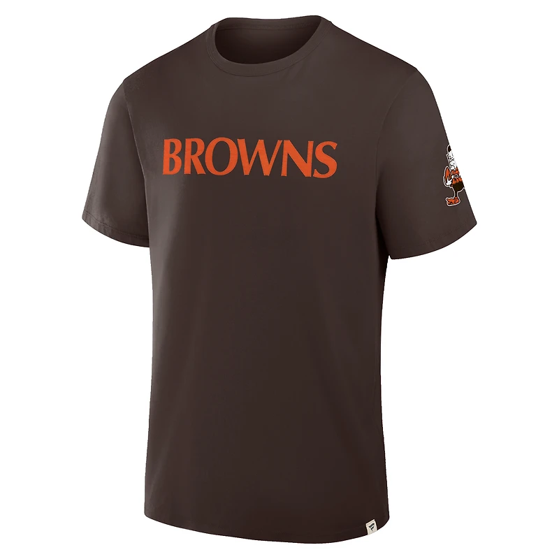 T-shirt classique fanatique marron Cleveland Browns pour homme