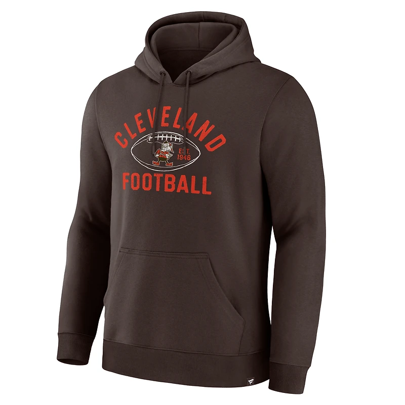 Men's Fanatics Brown Cleveland Browns Fumblerooski Legacy Pullover Hoodie