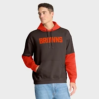 Sweat à capuche marron Fanatics pour homme avec casque des Cleveland Browns