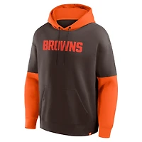 Men's Fanatics Brown Cleveland Browns Helmet Pullover Hoodie