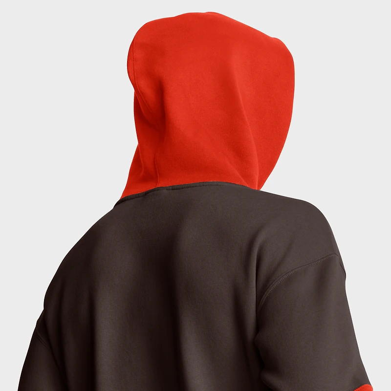 Sweat à capuche marron Fanatics pour homme avec casque des Cleveland Browns