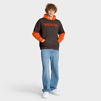 Sweat à capuche rétro pour homme Fanatics Brown avec casque des Cleveland Browns