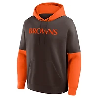 Sweat à capuche rétro pour homme Fanatics Brown avec casque des Cleveland Browns