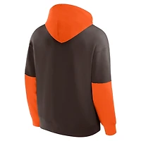 Sweat à capuche rétro pour homme Fanatics Brown avec casque des Cleveland Browns