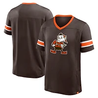 Men's Fanatics Brown Cleveland Browns Hometown Premium Hashmark V-Neck T-Shirt