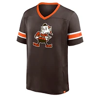 Men's Fanatics Brown Cleveland Browns Hometown Premium Hashmark V-Neck T-Shirt