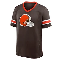 Men's Fanatics Brown Cleveland Browns Hometown Premium Hashmark V-Neck T-Shirt