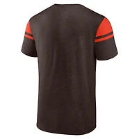 T-shirt marron Fanatics pour hommes Cleveland Browns Old School Play Slub