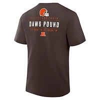 T-shirt Fanatics marron pour homme avec poche passe des Cleveland Browns