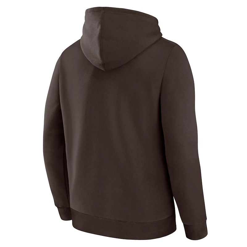 Men's Fanatics Brown Cleveland Browns Right Tackle Legacy Pullover Hoodie