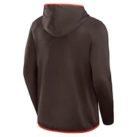 T-shirt à manches longues et capuche transitionnel pour homme Fanatics Brown Cleveland Browns