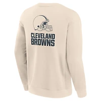 Sweat-shirt à capuche pour homme Fanatics Cream Cleveland Browns Elements Future Ground Lettering