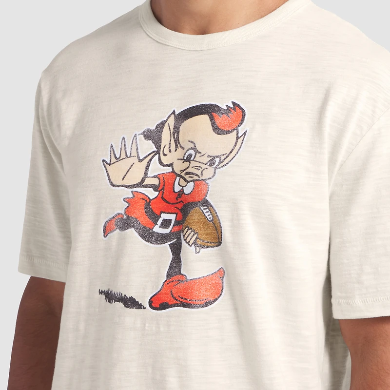 Men's Fanatics  Cream Cleveland Browns Slub T-Shirt
