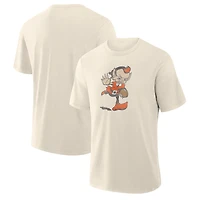 Men's Fanatics  Cream Cleveland Browns Slub T-Shirt