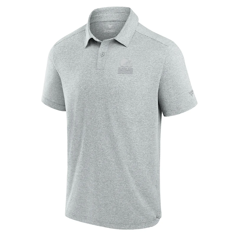 Men's Fanatics Gray Cleveland Browns Front Office Tech Polo