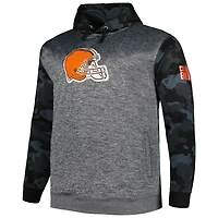 Chandail à capuchon camouflage Big & Tall Fanatics Heather Charcoal pour hommes des Cleveland Browns