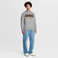 Men's Fanatics Heather Gray Cleveland Browns Direct Handoff Legacy Pullover Sweatshirt
