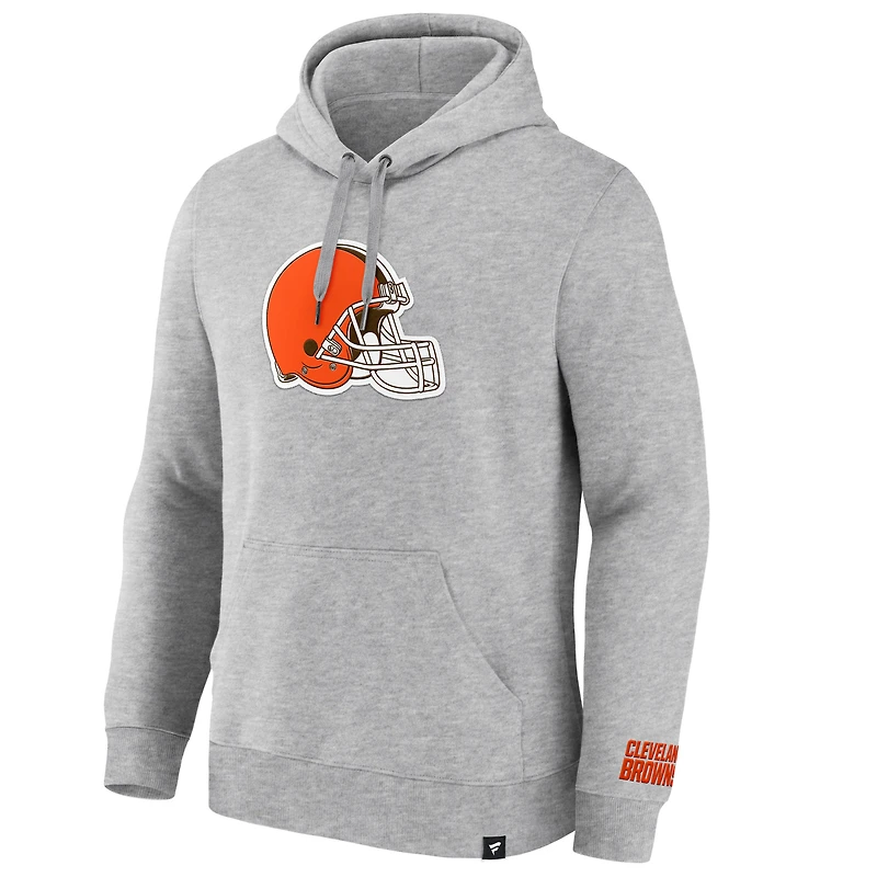 Sweat à capuche en polaire Legacy Cleveland Browns Heather Grey Fanatics pour homme
