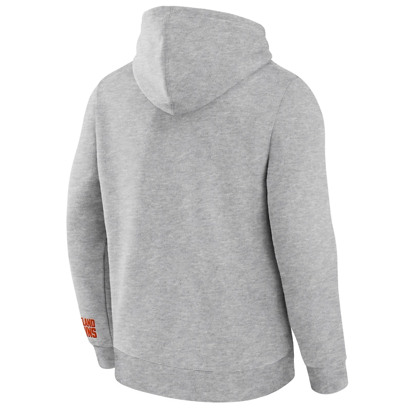 Sweat à capuche en polaire Legacy Cleveland Browns Heather Grey Fanatics pour homme