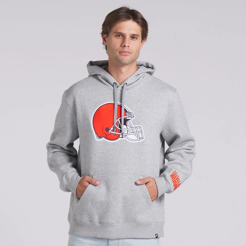 Sweat à capuche en polaire Legacy Cleveland Browns Heather Grey Fanatics pour homme