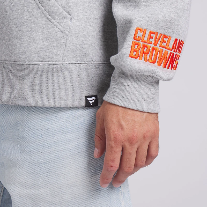 Men's Fanatics  Heather Gray Cleveland Browns Legacy Fleece Pullover Hoodie