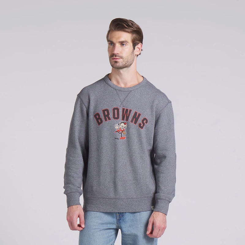 Sweat-shirt à capuche en tissu éponge boucle Fanatics Heather Grey Cleveland Browns pour homme