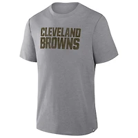 T-shirt tri-blend gris chiné Fanatics pour homme, Cleveland Browns, Pass Rush