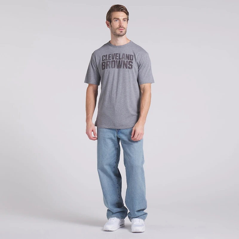 T-shirt tri-blend gris chiné Fanatics pour homme, Cleveland Browns, Pass Rush
