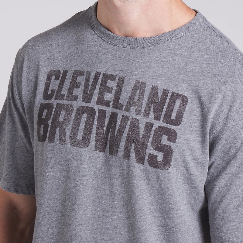 T-shirt tri-blend gris chiné Fanatics pour homme, Cleveland Browns, Pass Rush