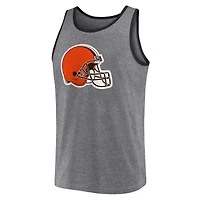 Débardeur primaire Fanatics gris chiné des Cleveland Browns pour hommes