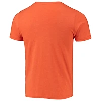 T-shirt tri-mélange avec poche pour but de terrain des Cleveland Browns Fanatics orange chiné hommes
