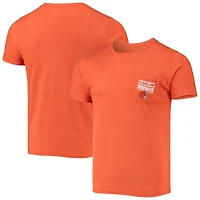 T-shirt tri-mélange avec poche pour but de terrain des Cleveland Browns Fanatics orange chiné hommes