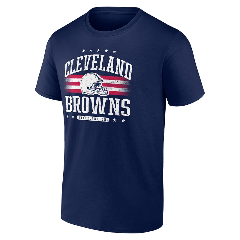 T-shirt Americana Fanatics pour hommes, bleu marine, Cleveland Browns