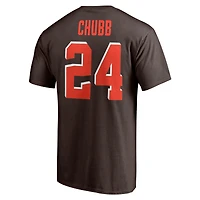 T-shirt fanatiques pour hommes Nick Chubb marron Cleveland Browns Player Icon