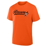 Men's Fanatics Orange Cleveland Browns Fluid Motion Legacy T-Shirt