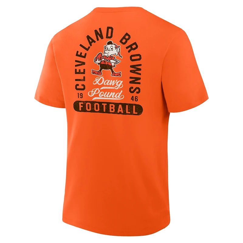 T-shirt orange Fanatics pour homme, Fluid Motion Legacy des Cleveland Browns