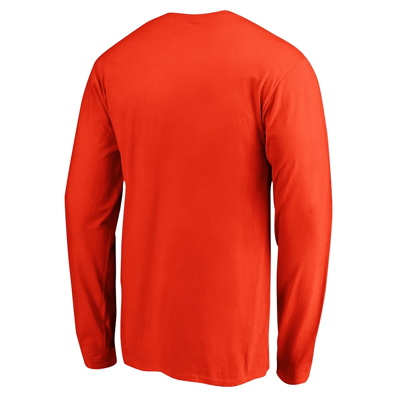 T-shirt à manches longues Fanatics Orange Cleveland Browns Team Arc Knockout pour hommes