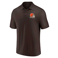 Ensemble de deux polos Lockup Cleveland Browns Fanatics blanc/marron pour hommes