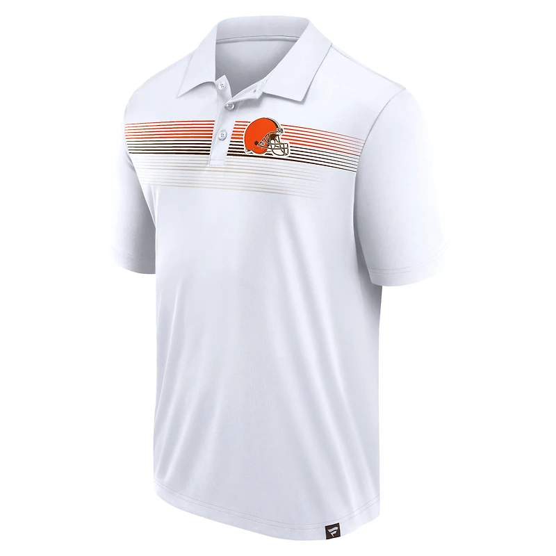 Men's Fanatics White Cleveland Browns Victory For Us Interlock Polo